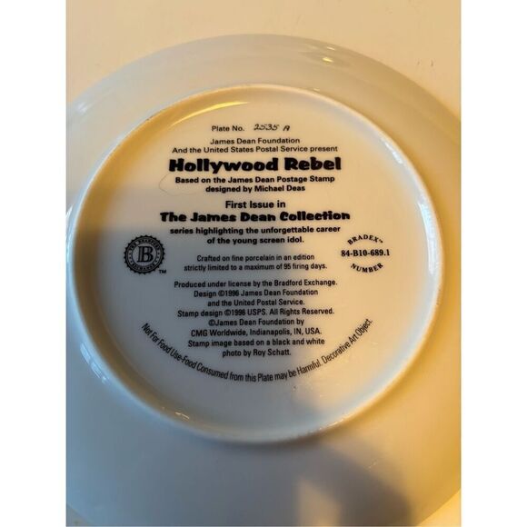 James Dean USPS Stamp Collection Commemorative Plate - Picture 4 of 5